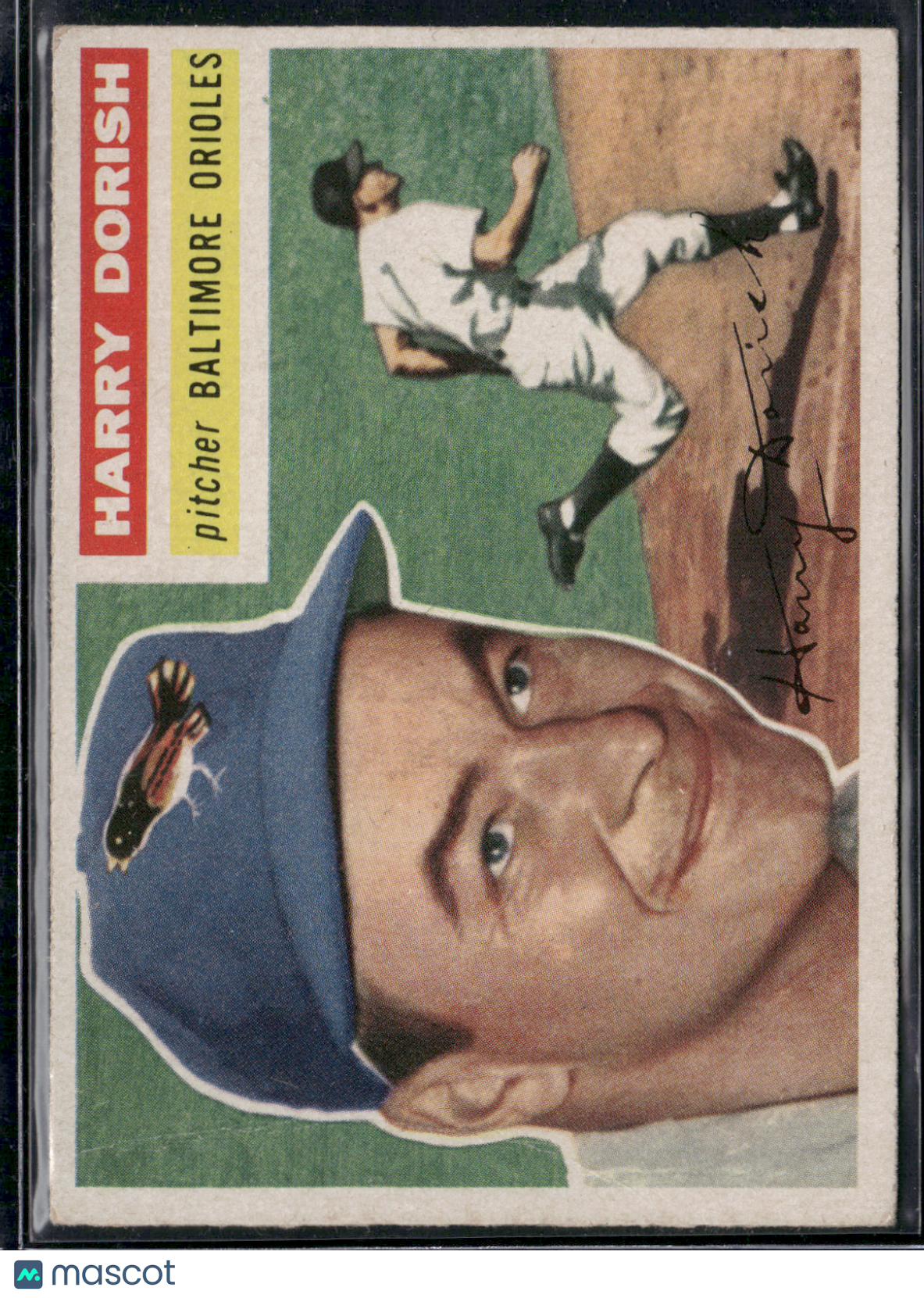 1956 Topps HARRY DORISH #167 Creasing