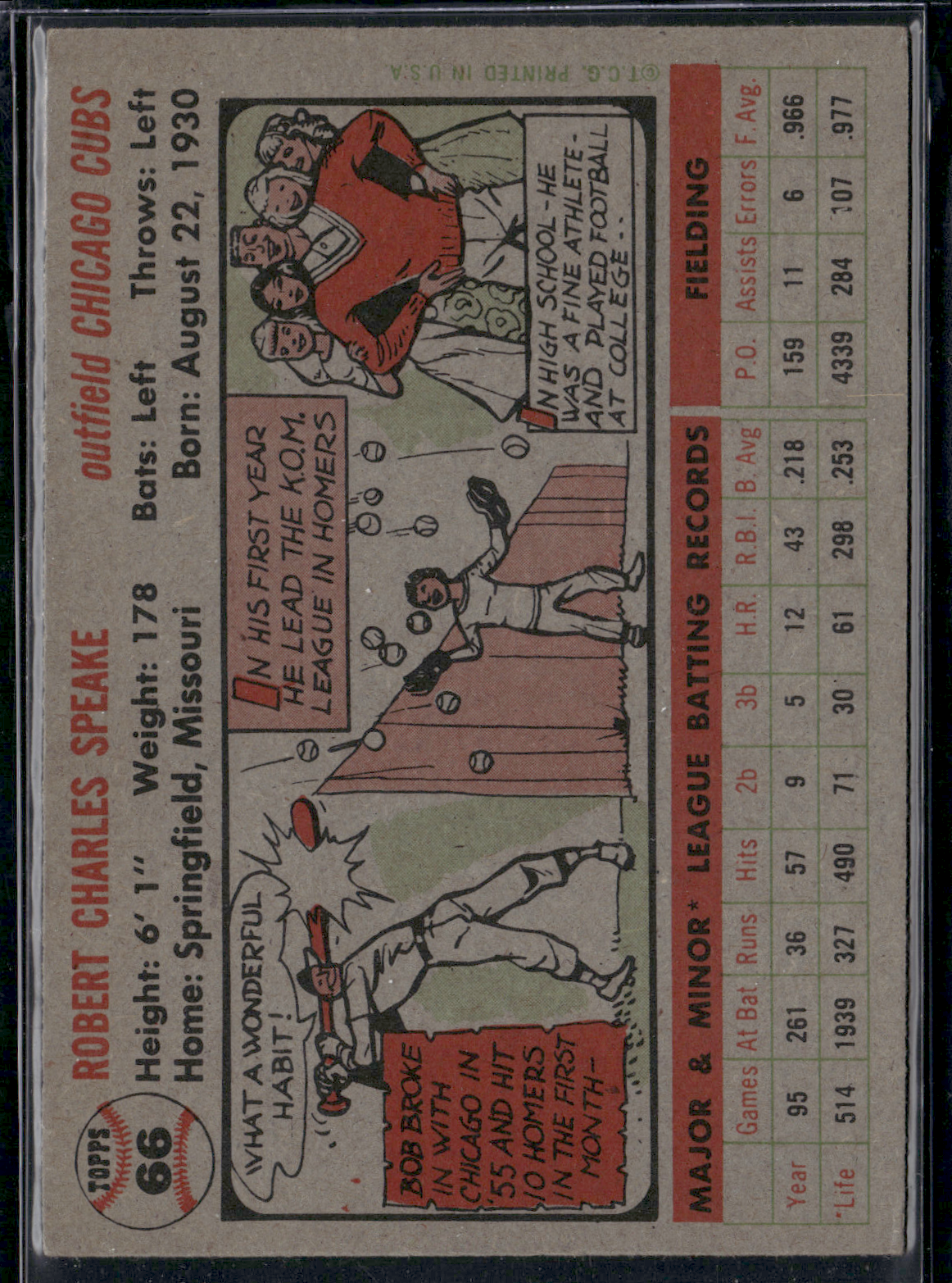 1956 Topps BOB SPEAKE #66