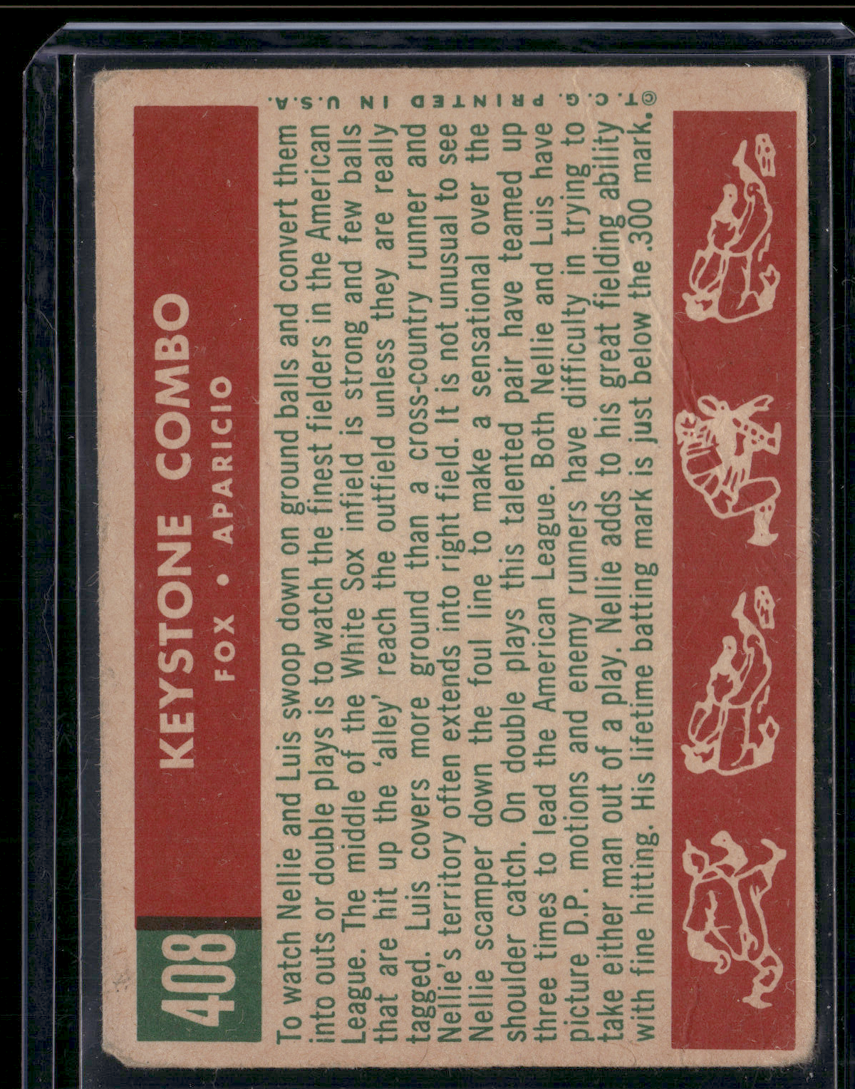 1959 Topps NELLIE FOX/LUIS APARICIO #408 KEYSTONE COMBO