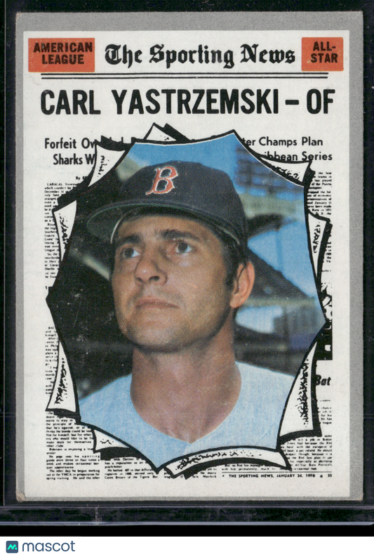1970 Topps CARL YASTRZEMSKI #461 All Star Light Surface Scratches (VG)