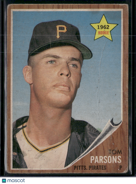 1962 Topps TOM PARSONS #326 Rookie Card RC