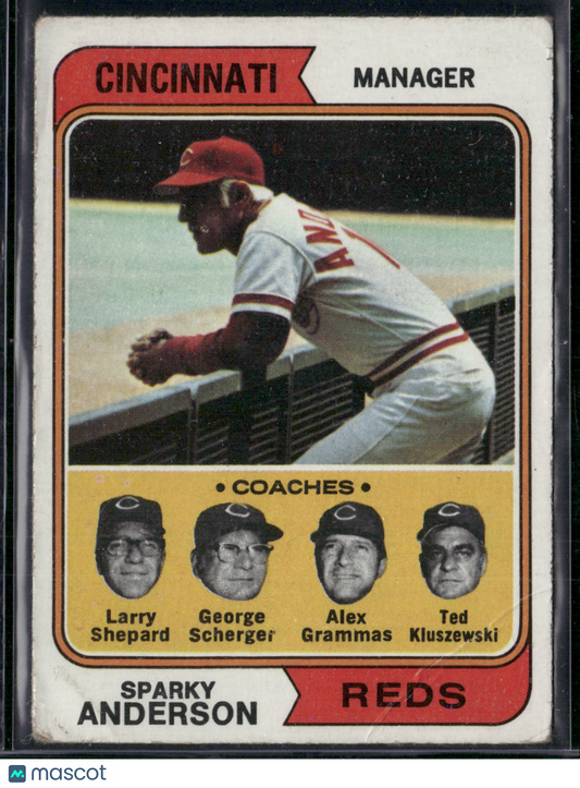 1974 Topps SPARKY ANDERSON #326 Wrinkle (Good-VG)