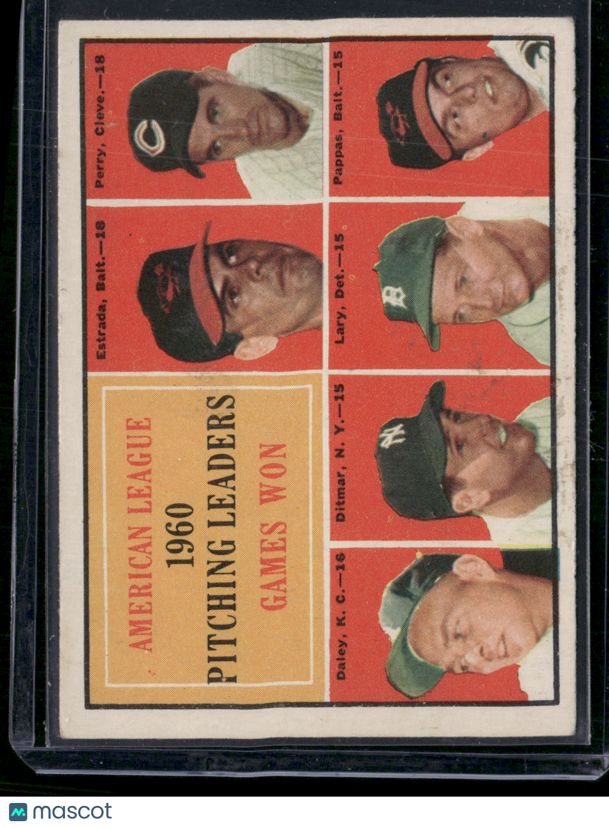 1961 Topps ESTRADA/PERRY/DALEY/DITMAR/LARY/PAPPAS #48 1960 (VG)