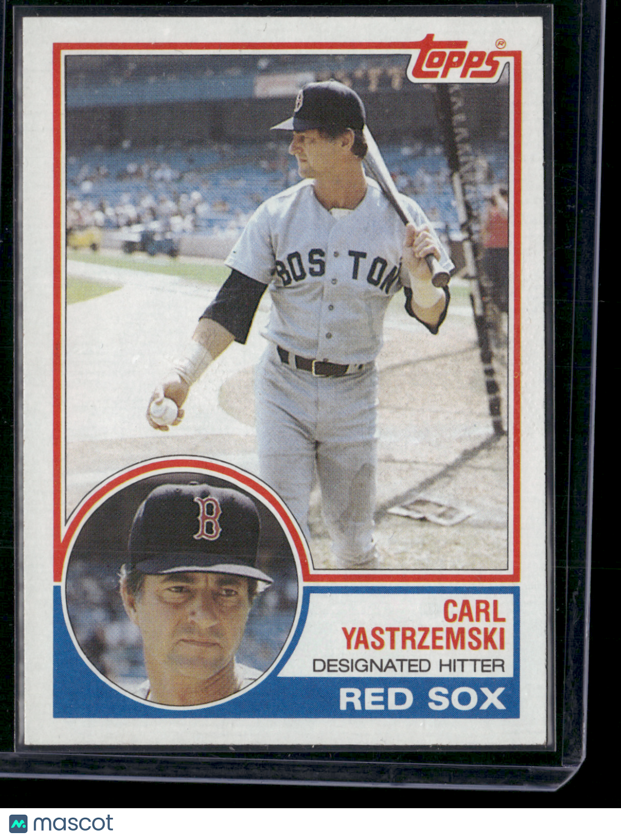 1983 Topps CARL YASTRZEMSKI #550 Wax Stain (EX/MT)