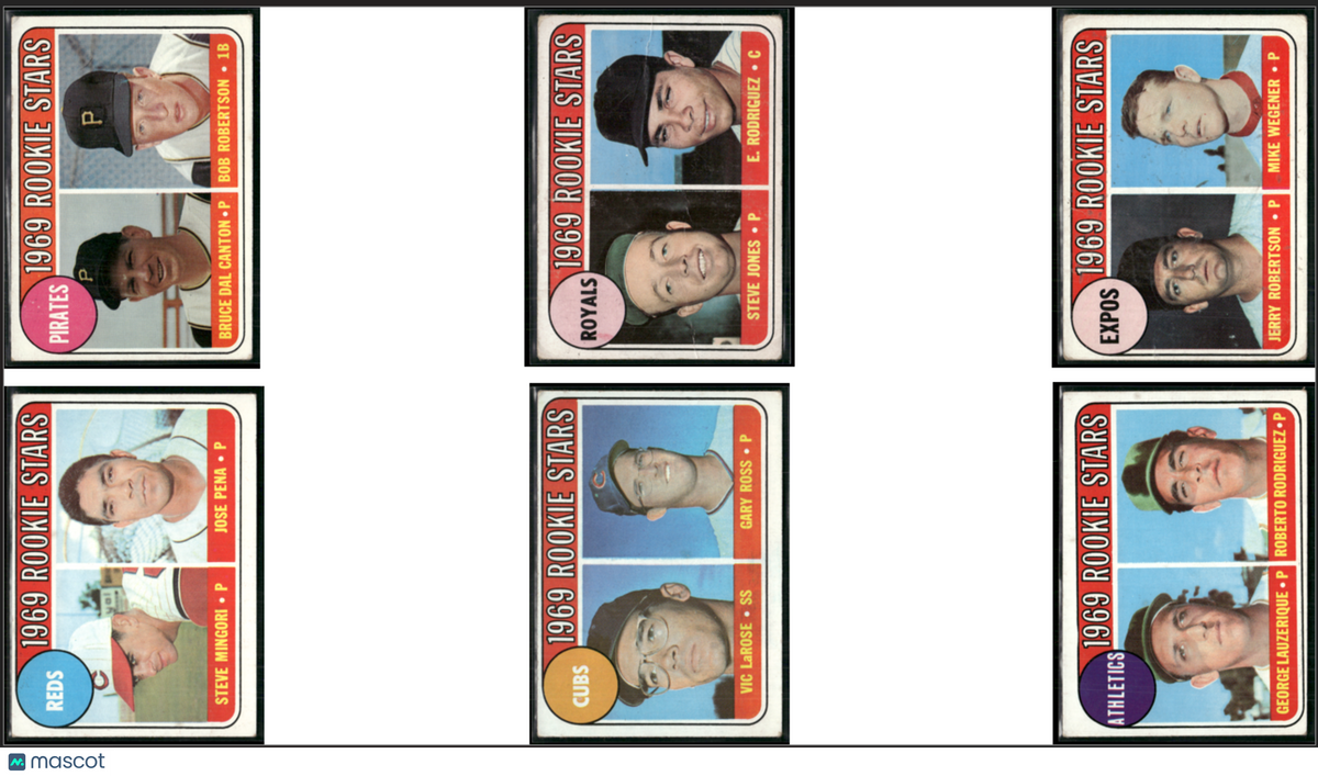 1969 Topps 6~CARDLOT - ROOKIE STARS (Good-VG)