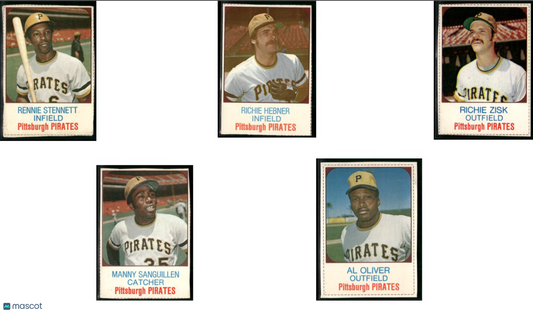 1975 Twinkies PIRATES 5 - CARDLOT (VG-EX)