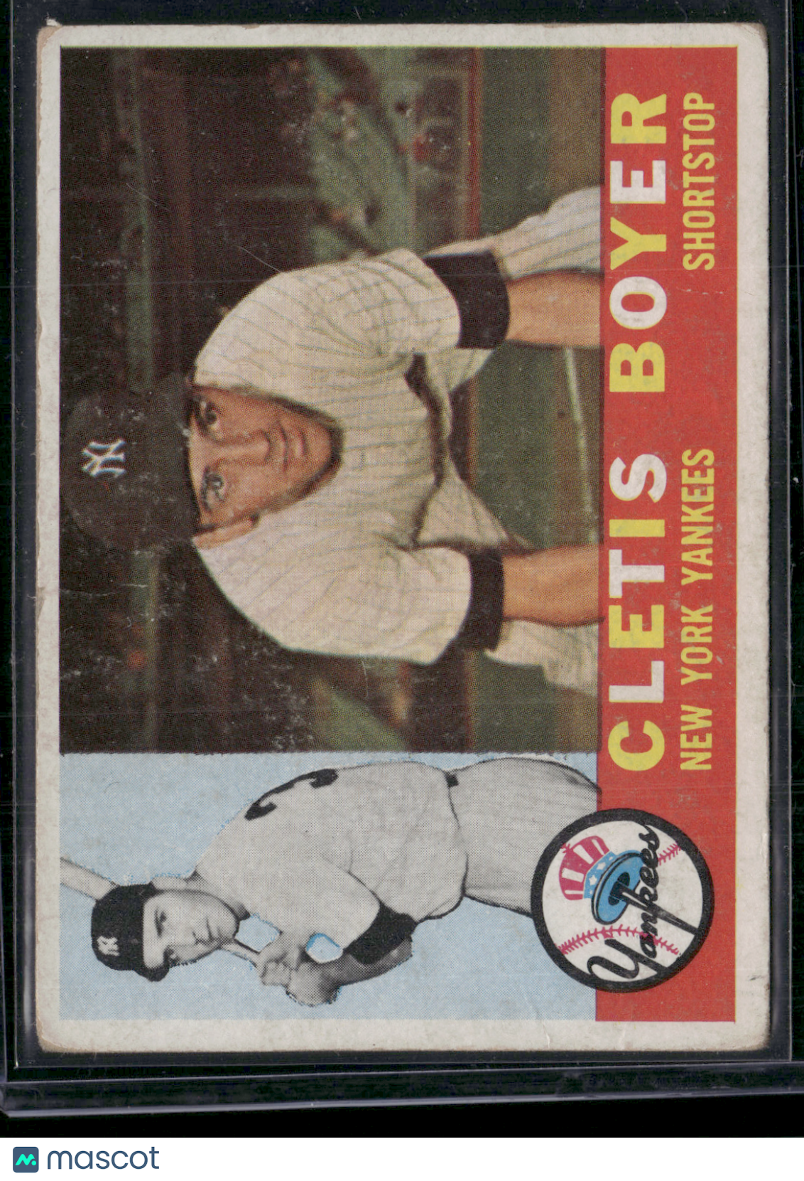 1960 Topps CLETIS BOYER #109 Light Wrinkles (Good-VG)