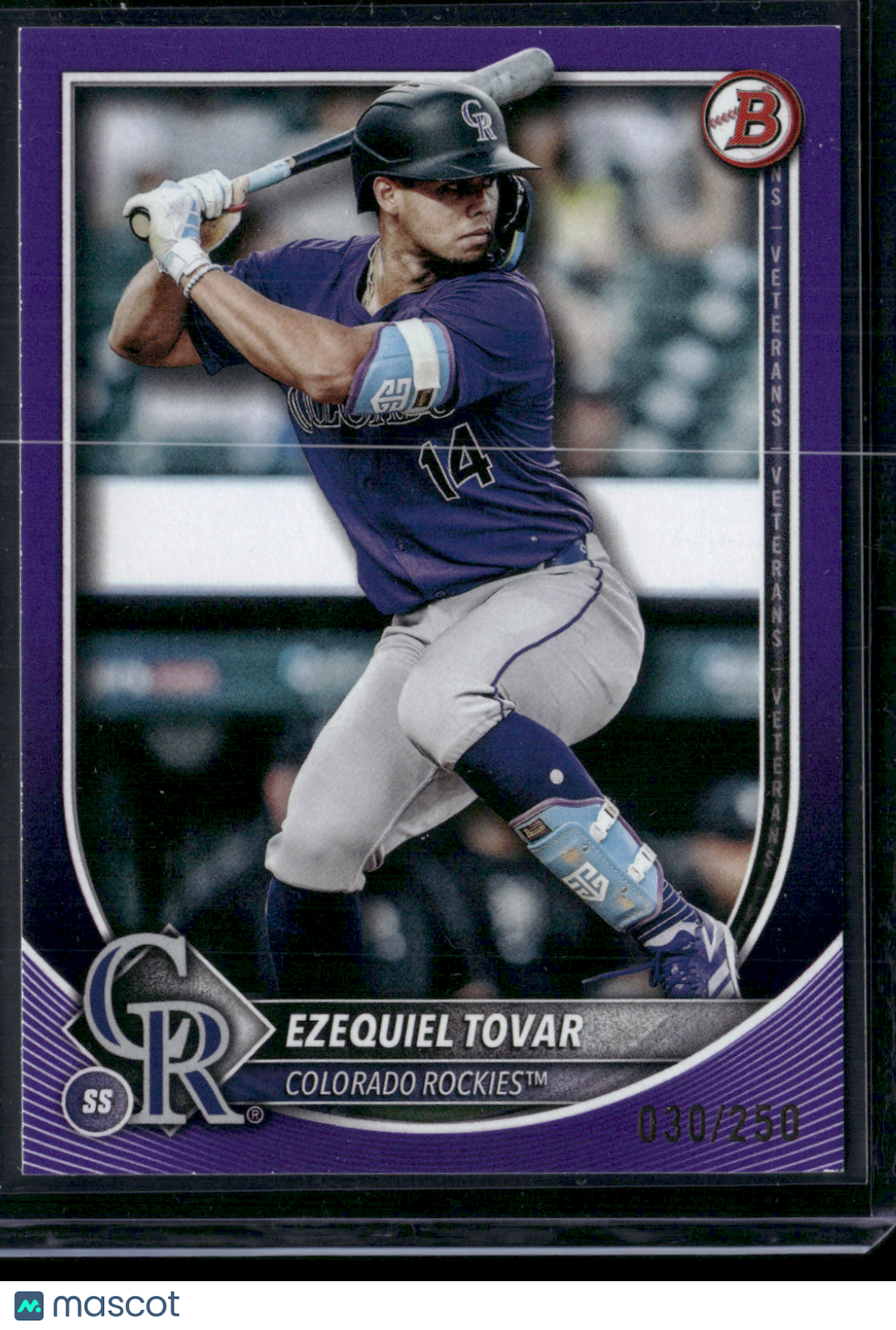 2025 Bowman EZEQUIEL TOVAR #84 Purple Paper Parallel 30/250