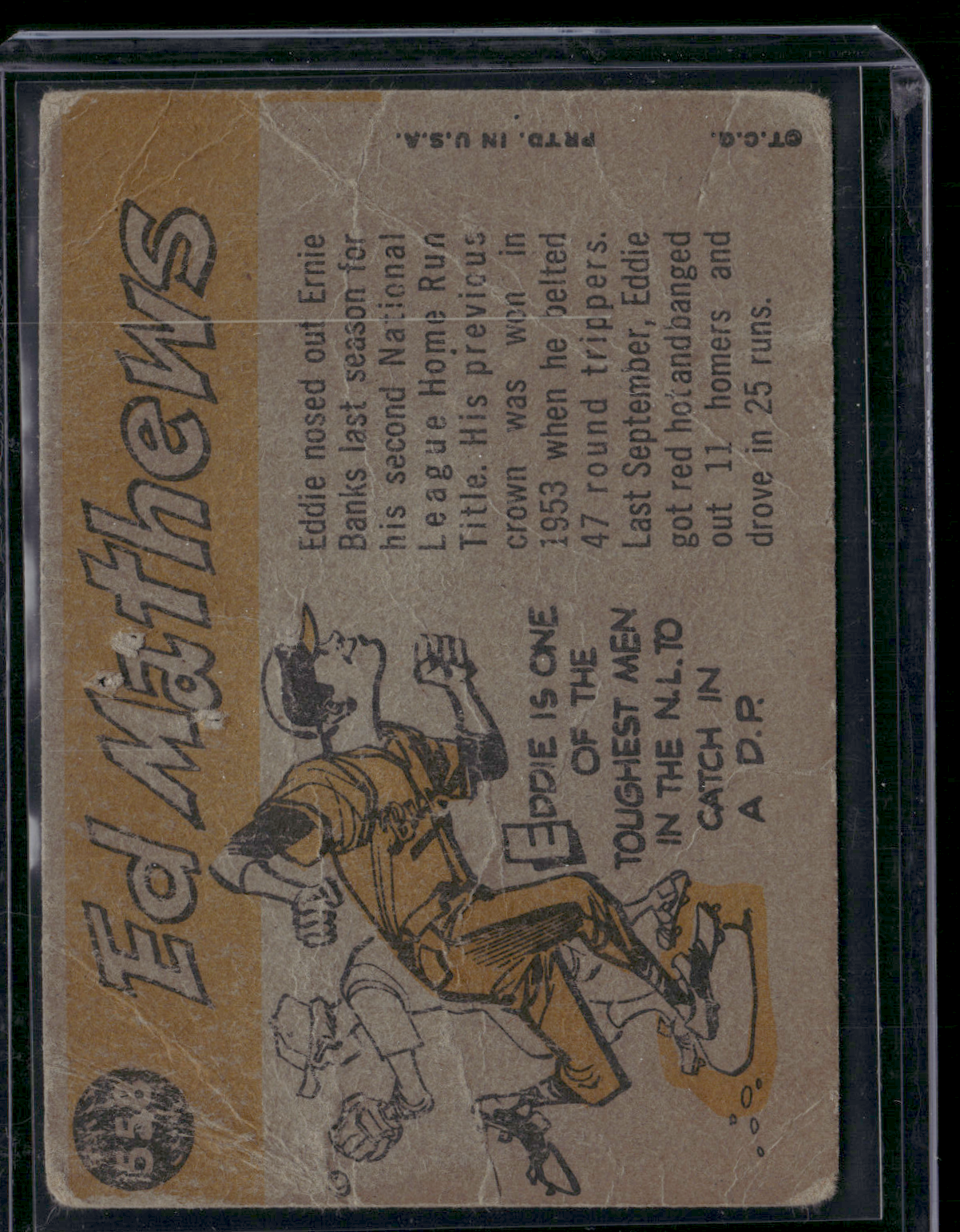 1960 Topps ED MATHEWS #558 60 All Star (Fair)