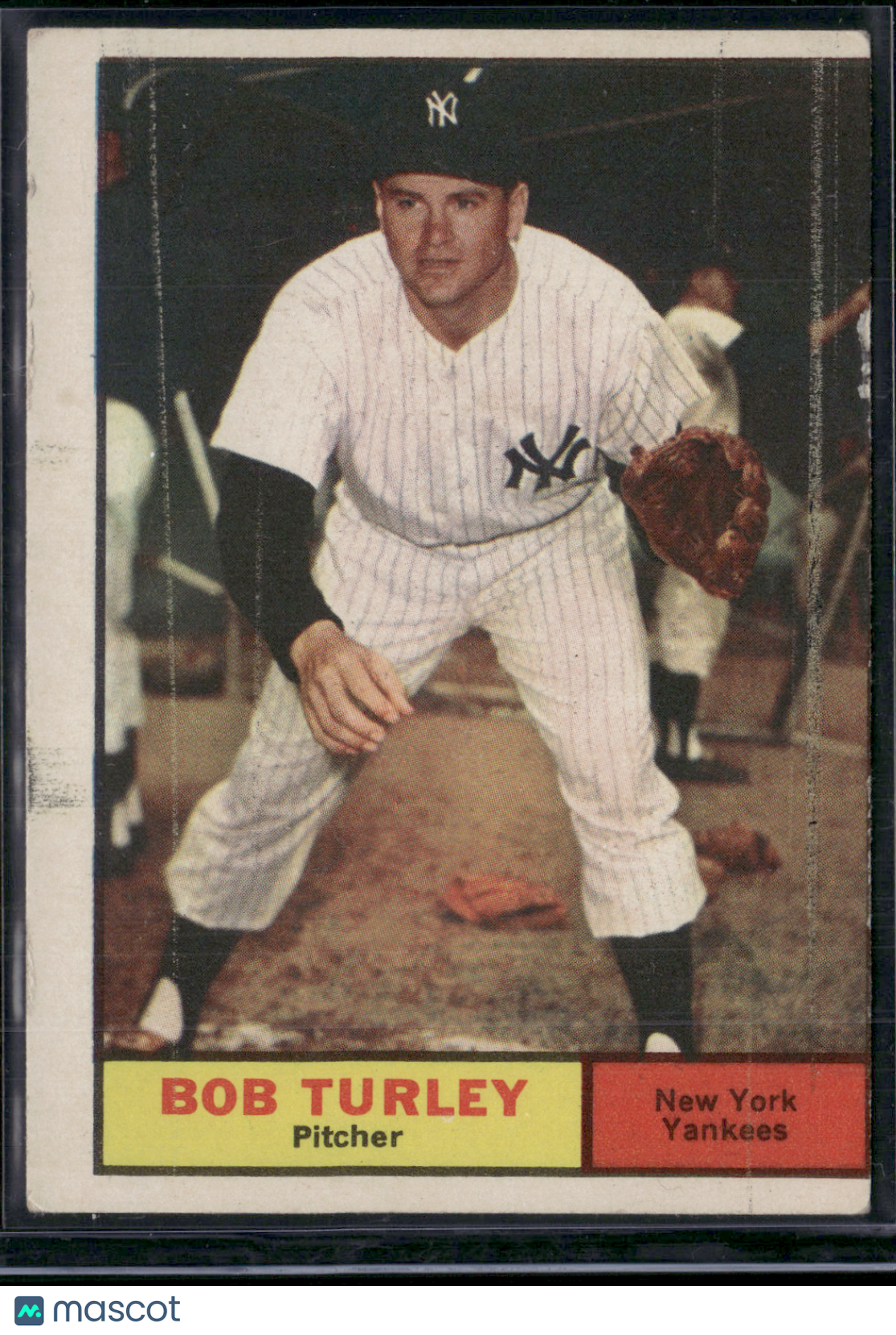 1961 Topps BOB TURLEY #40 Print Lines Light Wrinkles (VG-VG/EX)
