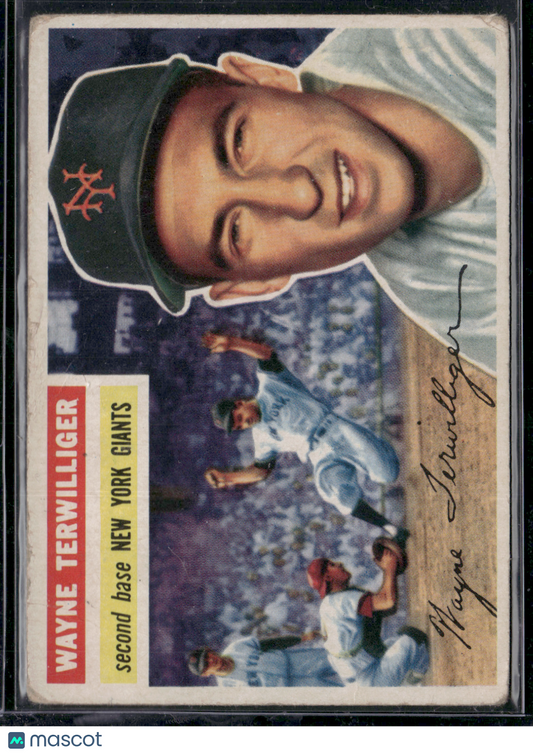 1956 Topps WAYNE TERWILLIGER #73 Light Wrinkles