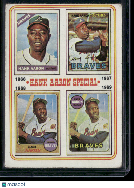 1974 Topps HANK AARON SPECIAL #5 Crease (Good)
