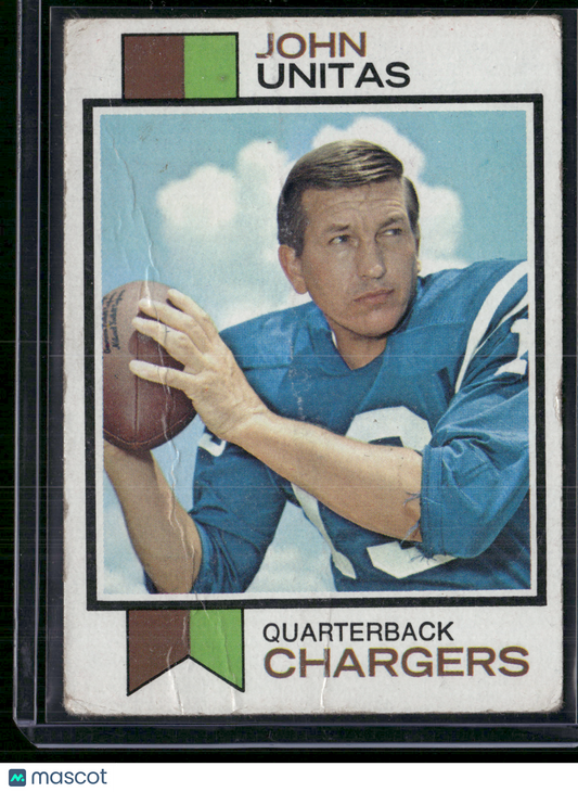 1973 Topps JOHNNY UNITAS #455 Creases (Fair-Good)