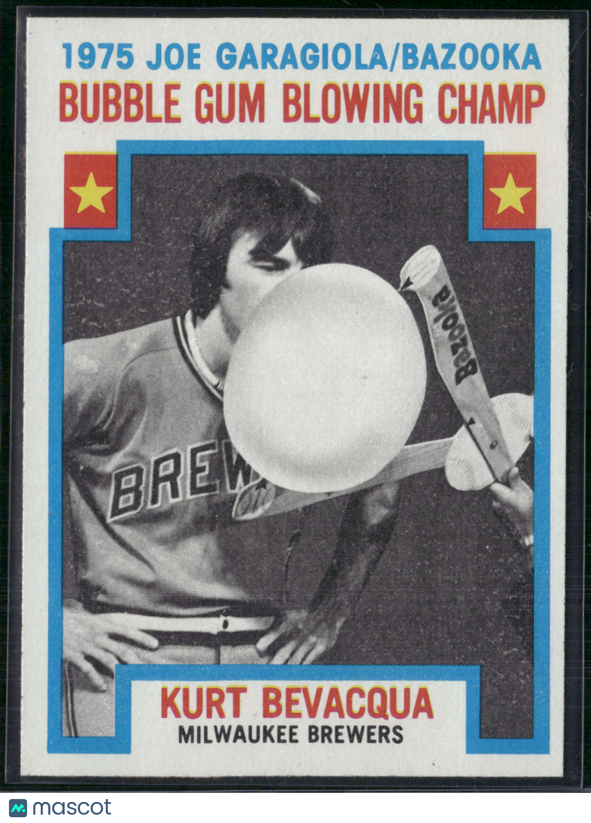 1976 Topps KURT BEVACQUA #564 Bubble Gum Blowing Champ (EX/MT-NM)