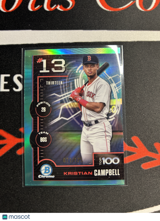 2025 Bowman KRISTIAN CAMPBELL 71/125 #BTP-13 Aqua Top 100