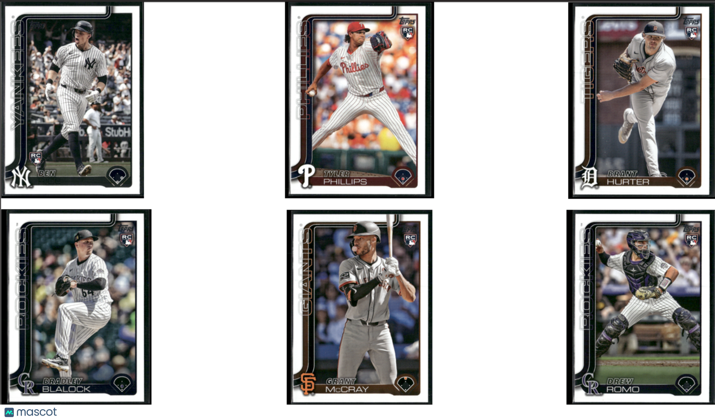 2025 Topps ROOKIE 6 ~ CARDLOT (NM)