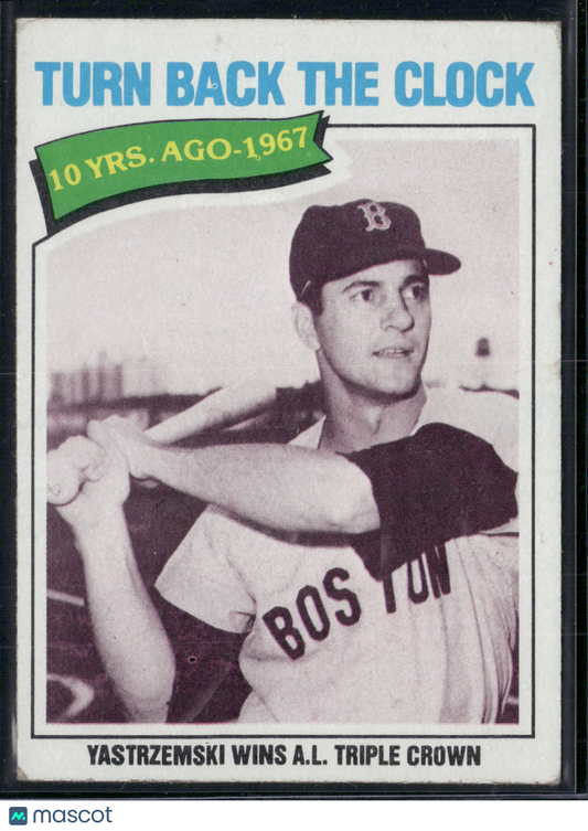 1977 Topps CARL YASTRZEMSKI #434 Turn Back The Clock (VG/EX-EX)