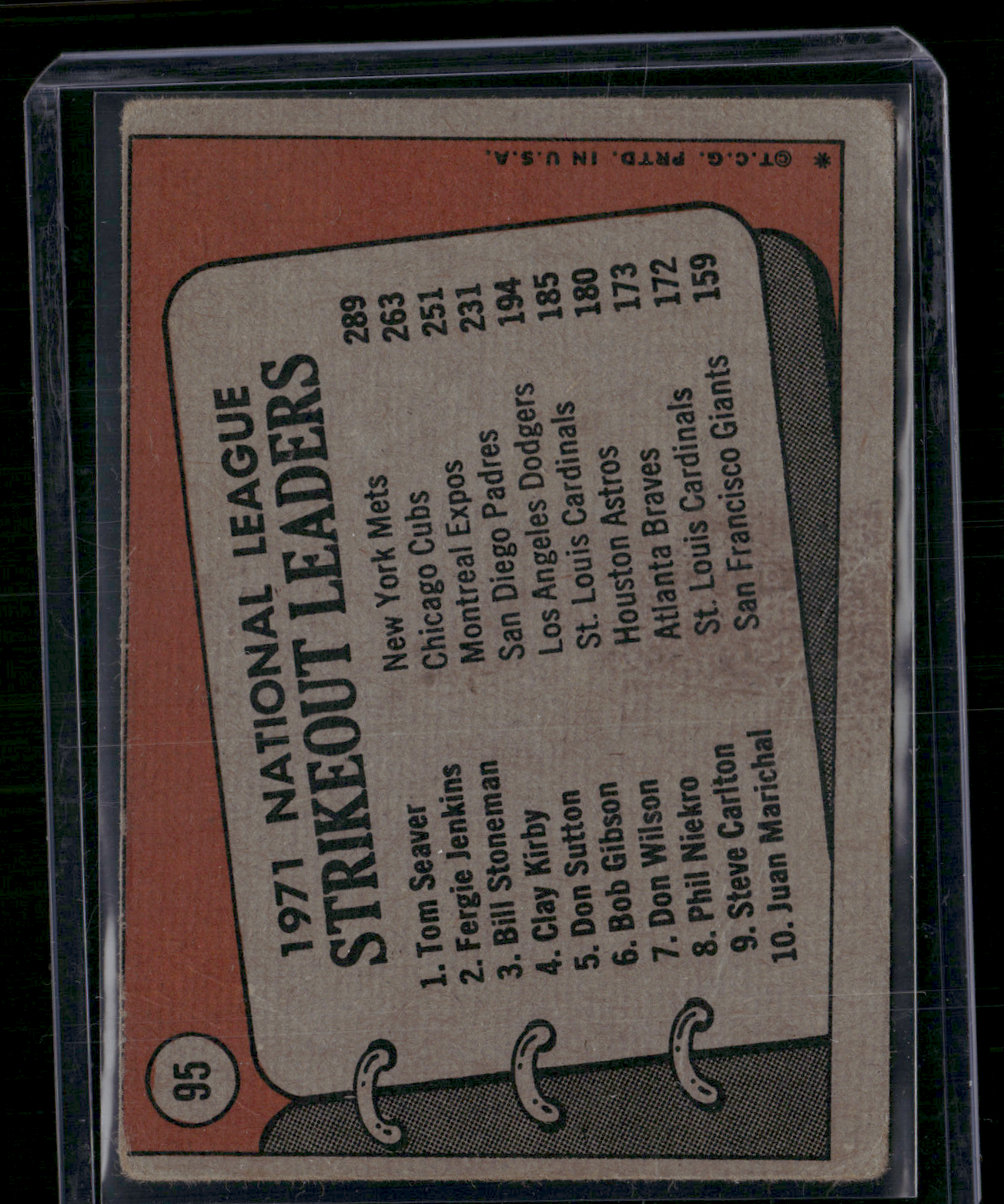 1972 Topps TOM SEAVER/FERGIE JENKINS/BILL STONEMAN #95 (Good)