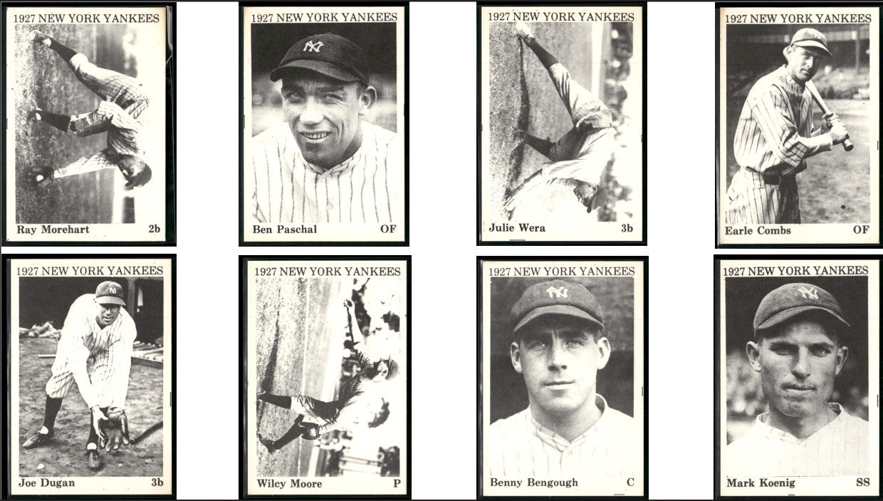 1975 1927 New York Yankees Near Complete Set 27/30 included Babe Ruth (Good-VG)