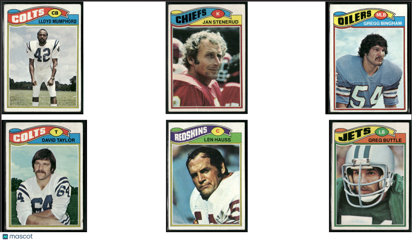 1977 Topps 6 ~ CARDLOT Lloyd Mumphord/Greg Buttle (VG)