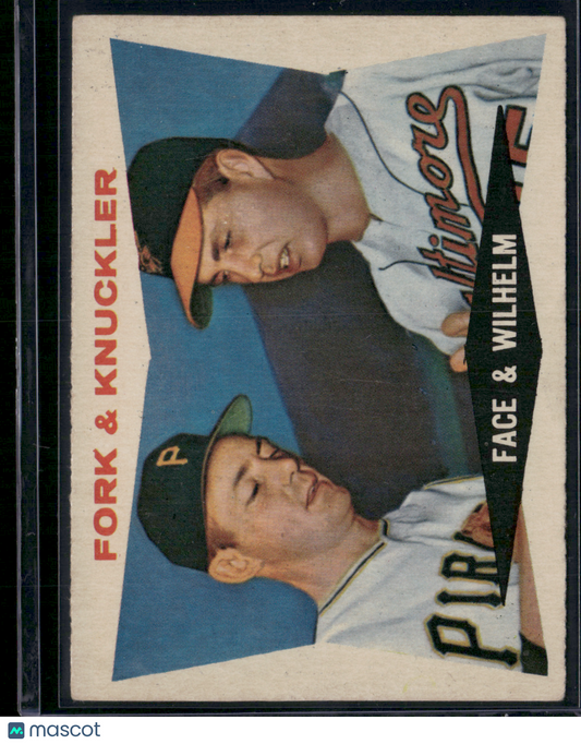 1960 Topps ELROY FACE/HOYT WILHELM #115 Fork & Knuckler