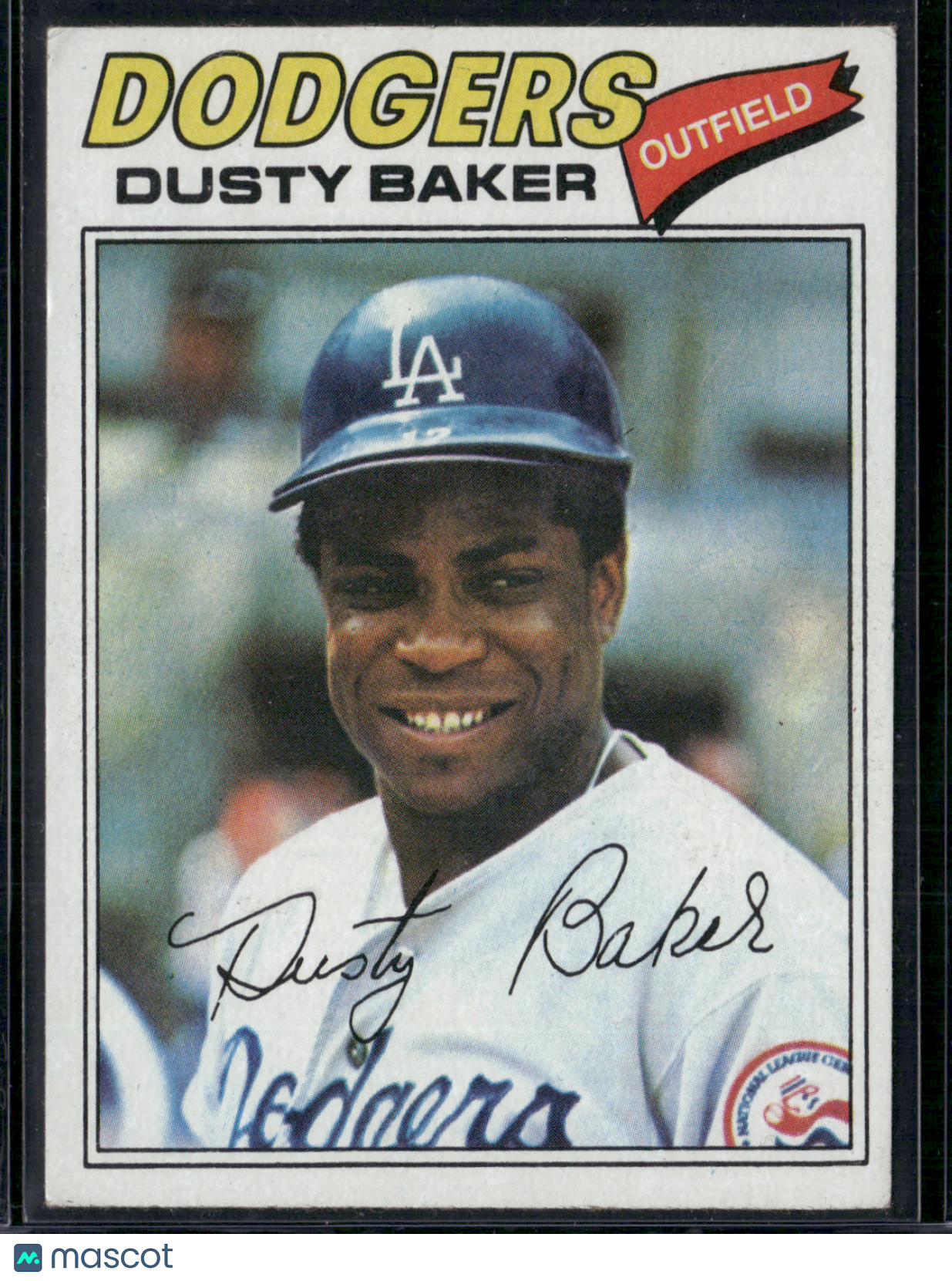 1977 Topps DUSTY BAKER #146 Wax Stain (EX)