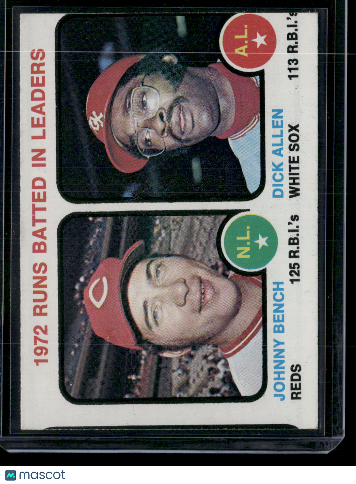 1973 Topps JOHNNY BENCH/DICK ALLEN #63 1972 RBI Leaders (VG-EX)
