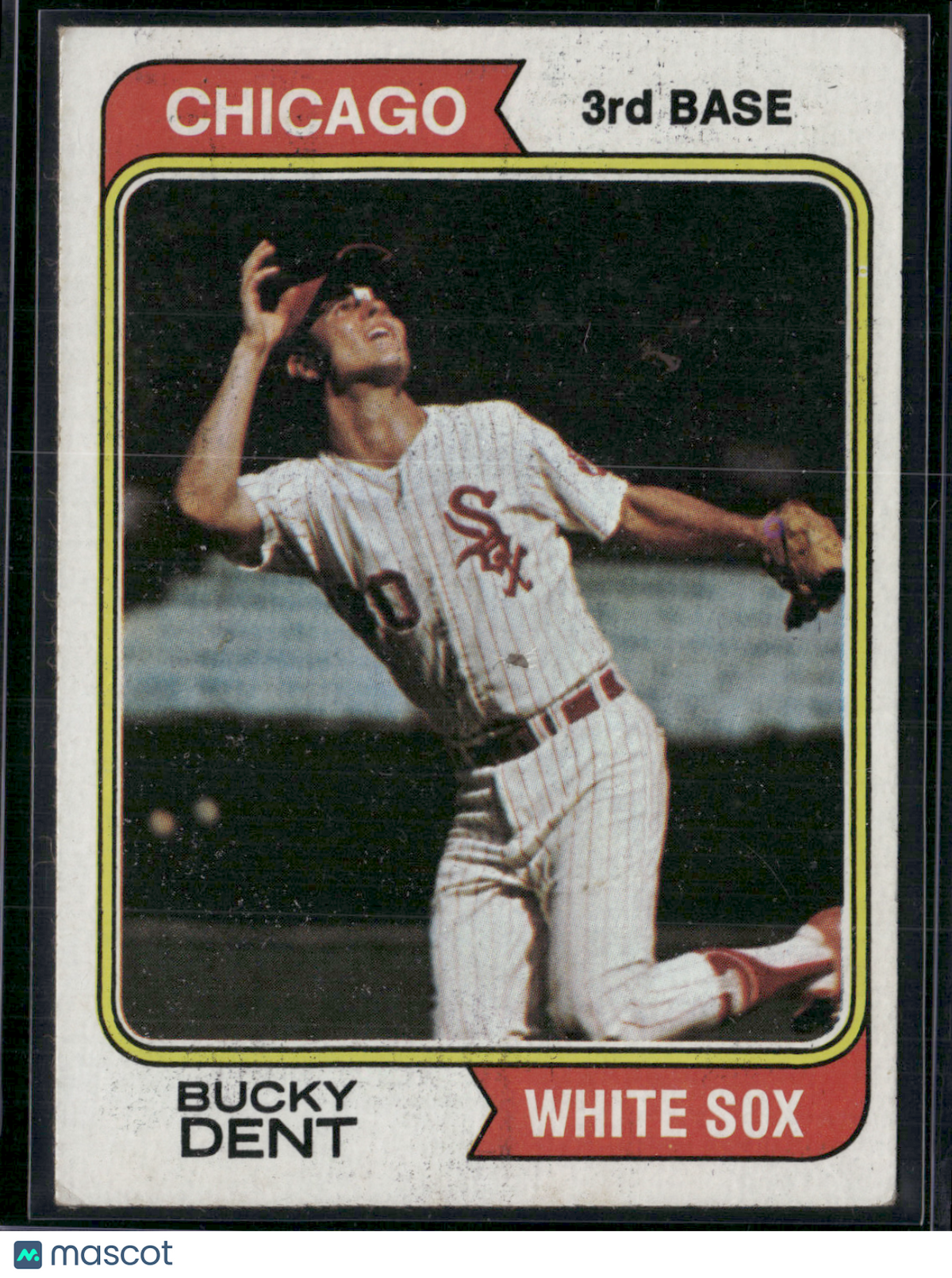 1974 Topps BUCKY DENT #582 Print Snow (VG/EX-EX)