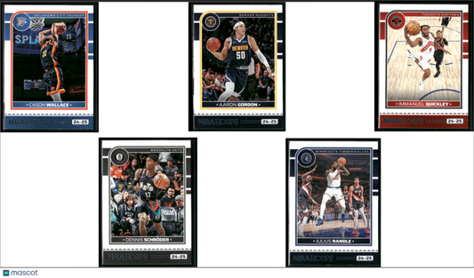 2024 NBA Hoops 5 ~ CARDLOT Cason Wallace/Julius Randle (NM)