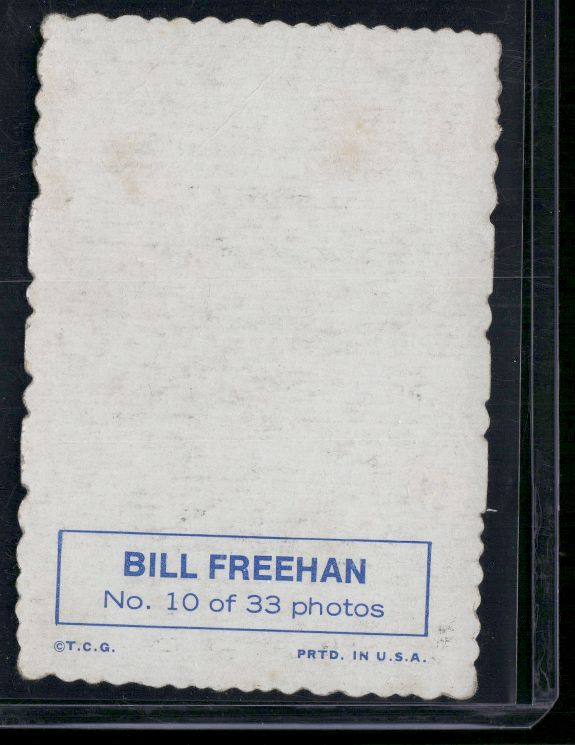 1969 Deckle BILL FREEHAN #10 Light Scratches (VG)