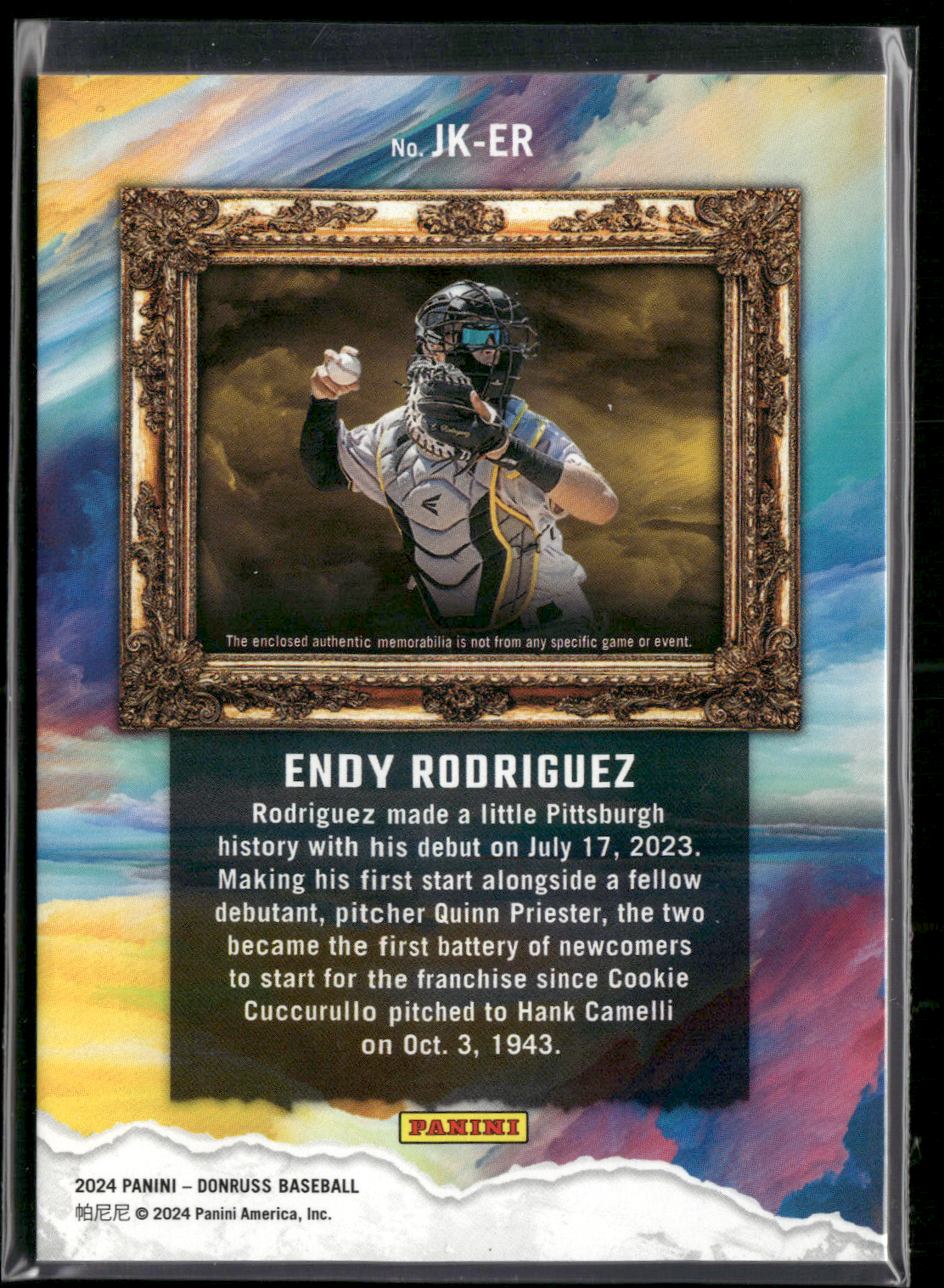 2024 Donruss ENDY RODRIGUEZ RC 85/99 #JK-ER Jersey Kings