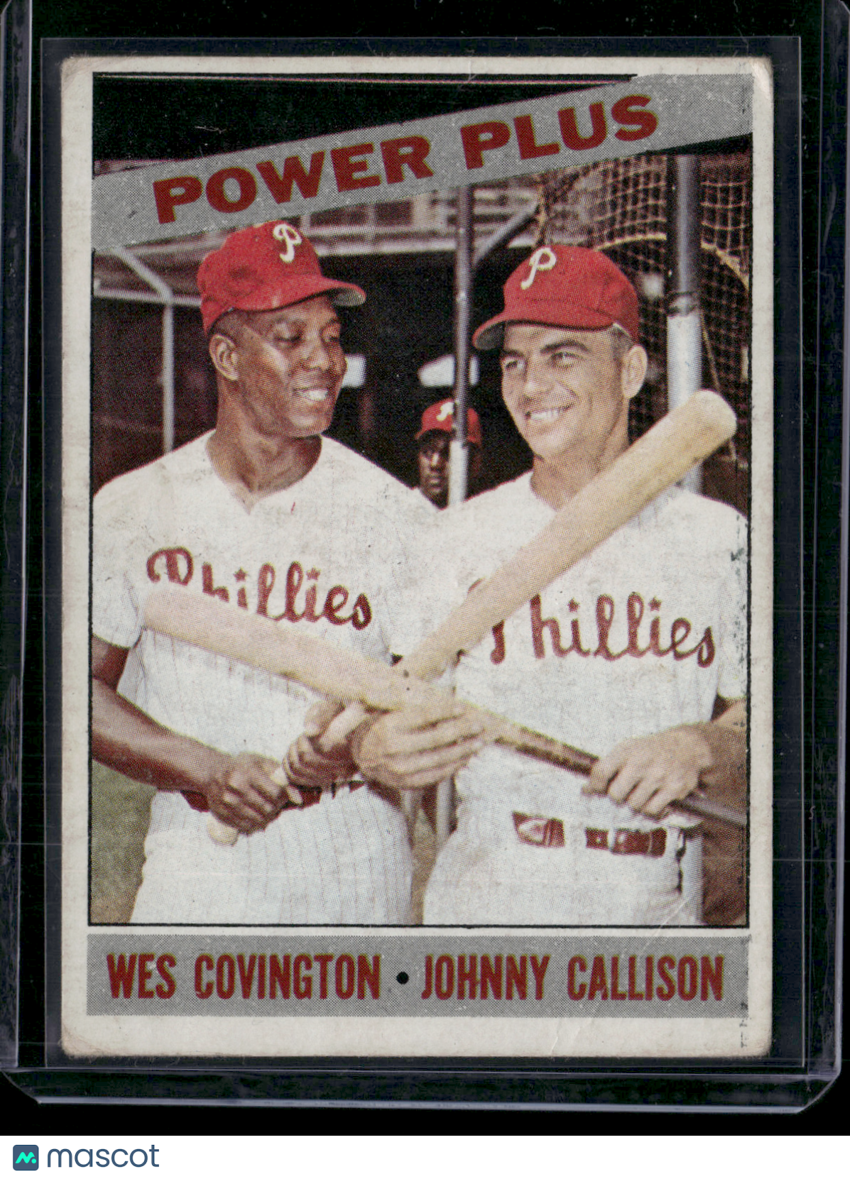 1966 Topps WES COVINGTON/JOHNNY CALLISON #52 Power Plus Wrinkle (VG)