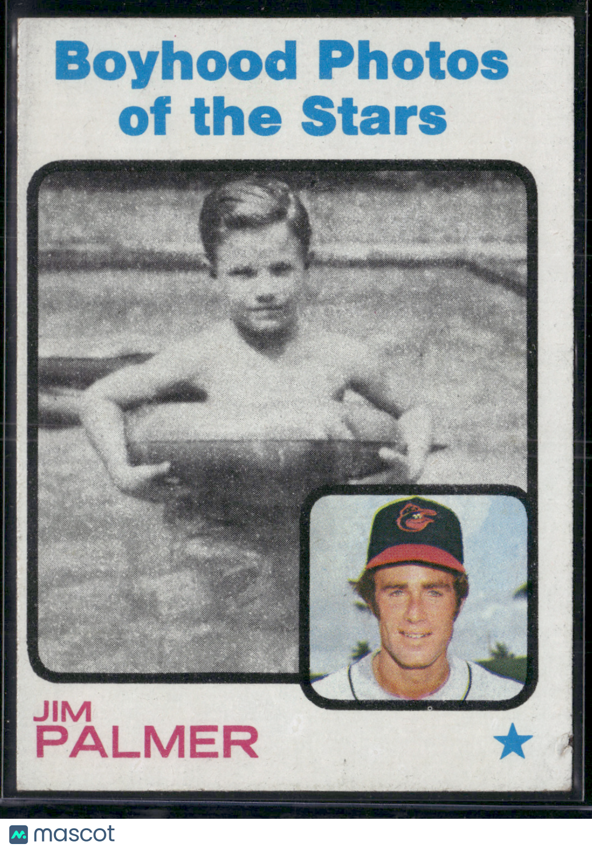 1973 Topps JIM PALMER #341 Boyhood photos of Stars