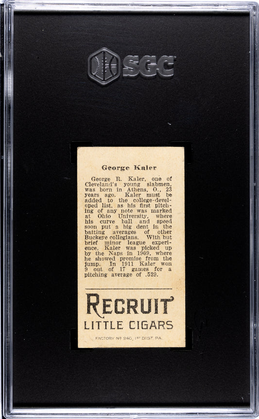 1912 Recruit Little Cigars (T207) GEORGE KALER SGC 3