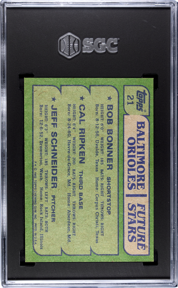 1982 Topps Cal Ripken JR. #21 SGC 4.5