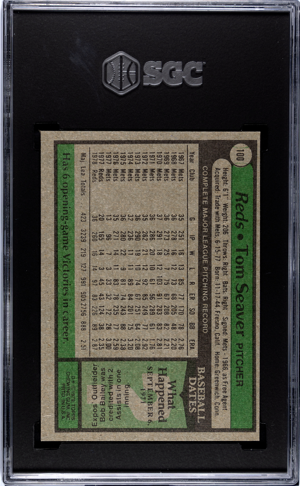 1979 Topps Tom Seaver #100 SGC 6.5