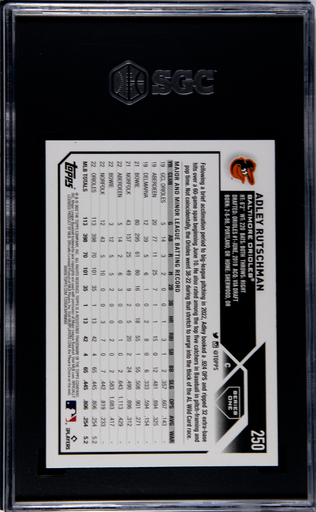 2023 Topps Adley Rutschman #250 SGC 10