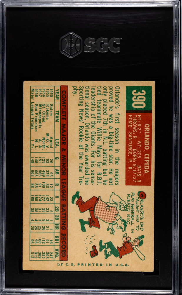 1959 Topps Orlando Cepeda #390 SGC 4.5