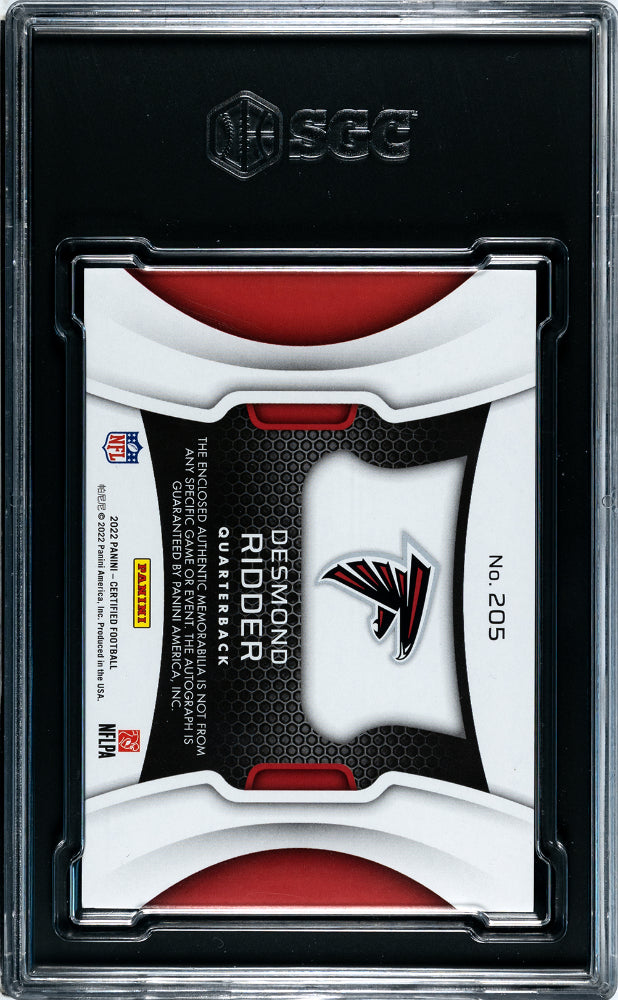 2022 Panini Certified Desmond Ridder #205Autograph Mirror Bronze SGC 9.5 Auto 10