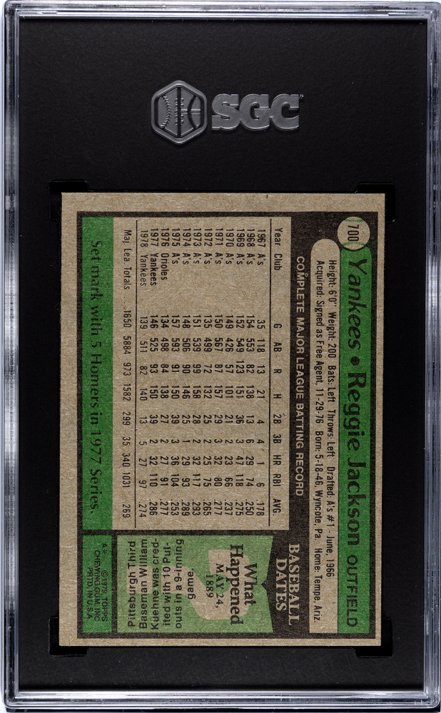 1979 Topps Reggie Jackson #700 SGC 8