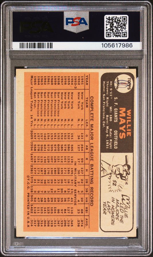 1966 Topps WILLIE MAYS #1 PSA 5