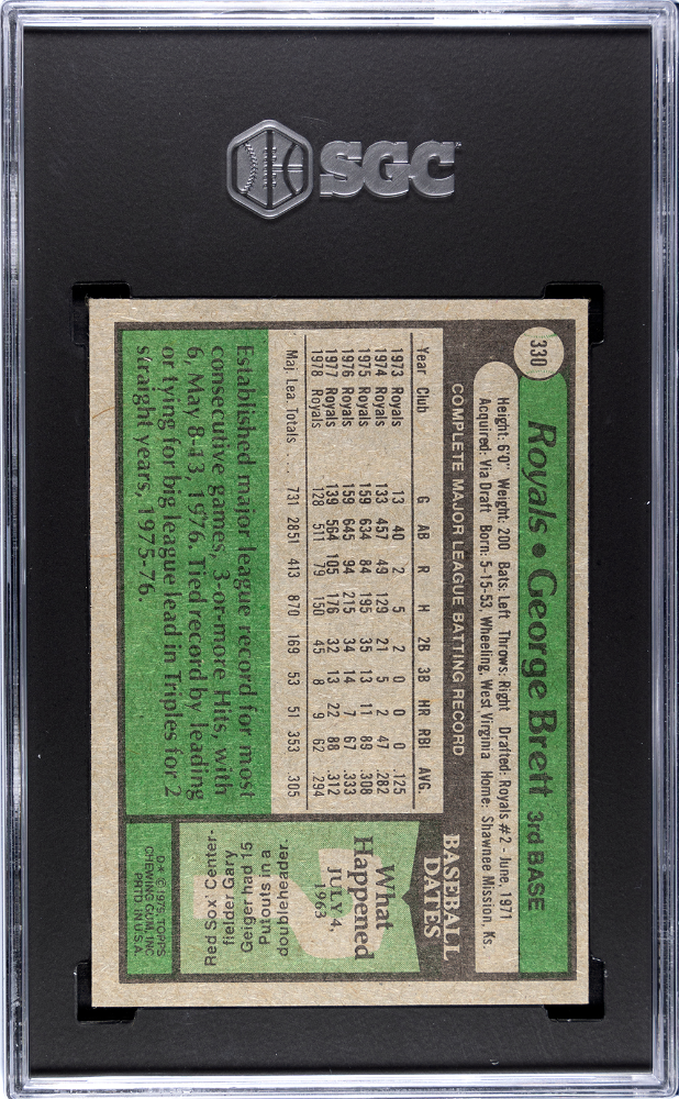 1979 Topps George Brett #330 SGC 8