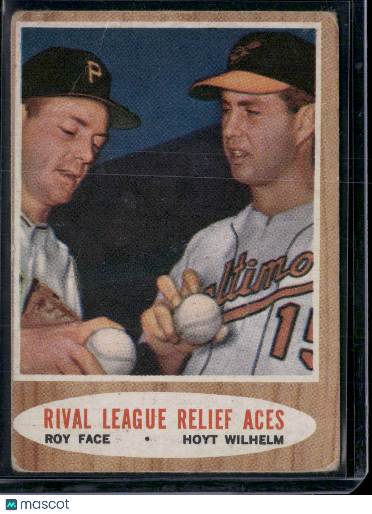 1962 Topps ROY FACE/HOYT WILHELM #423 Rival League Relief Aces