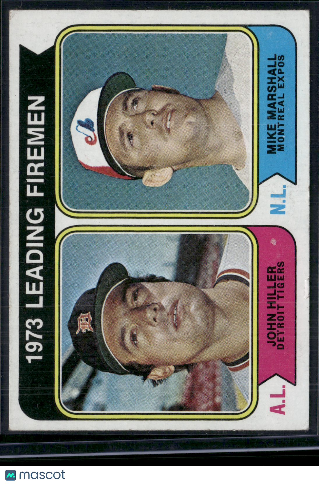 1974 Topps MIKE MARSHALL/JOHN HILLER #208 1973 Leading Firemen (VG/EX-EX)