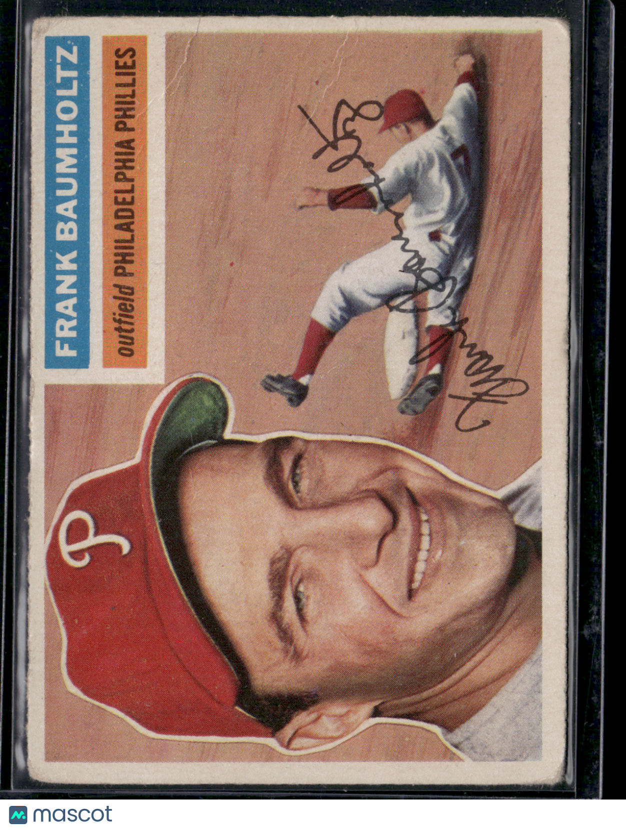 1956 Topps FRANK BAUMHOLTZ #274 Wrinkling