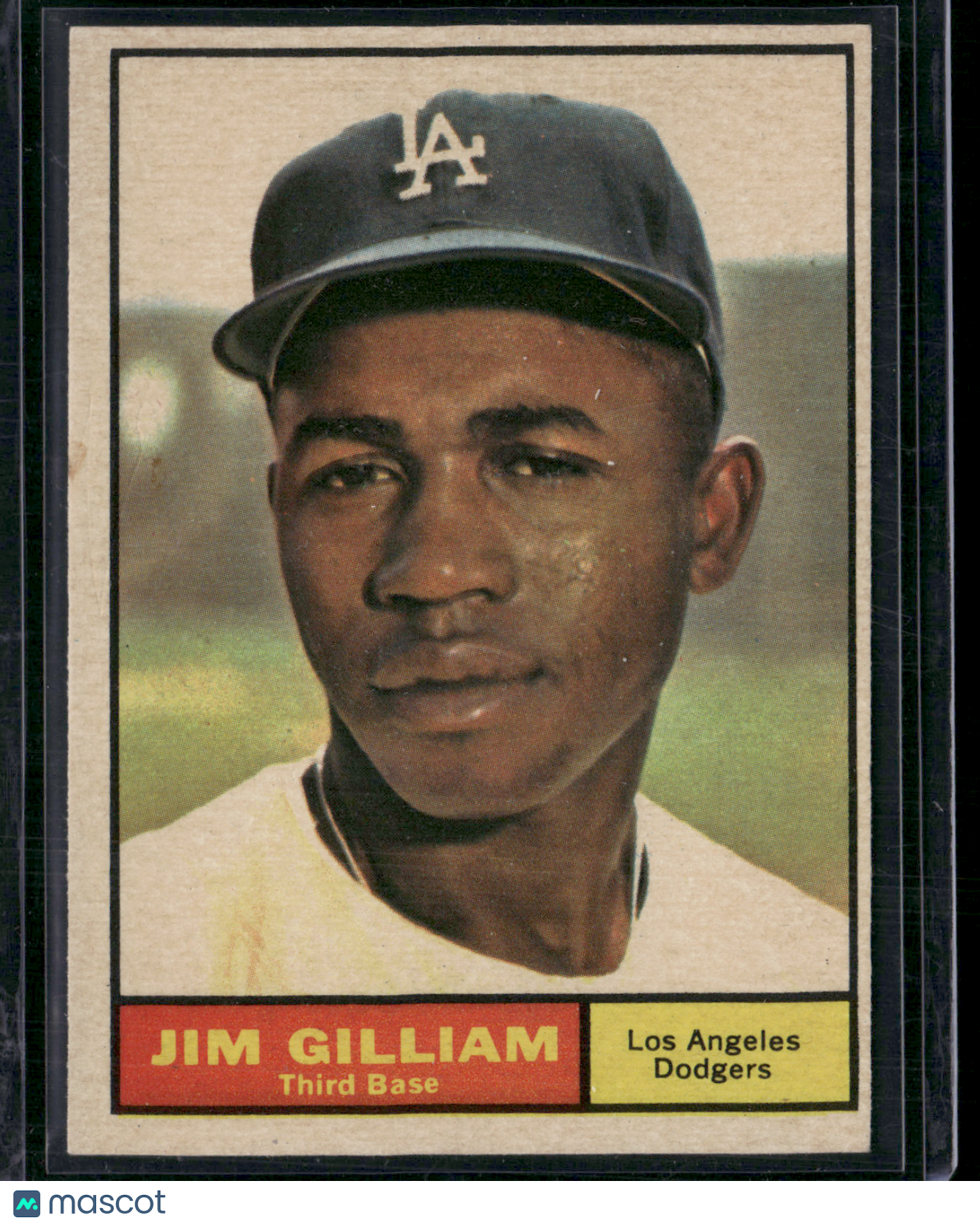 1961 Topps JIM GILLIAM #238 Light Scratch Light Stain (VG/EX-EX)