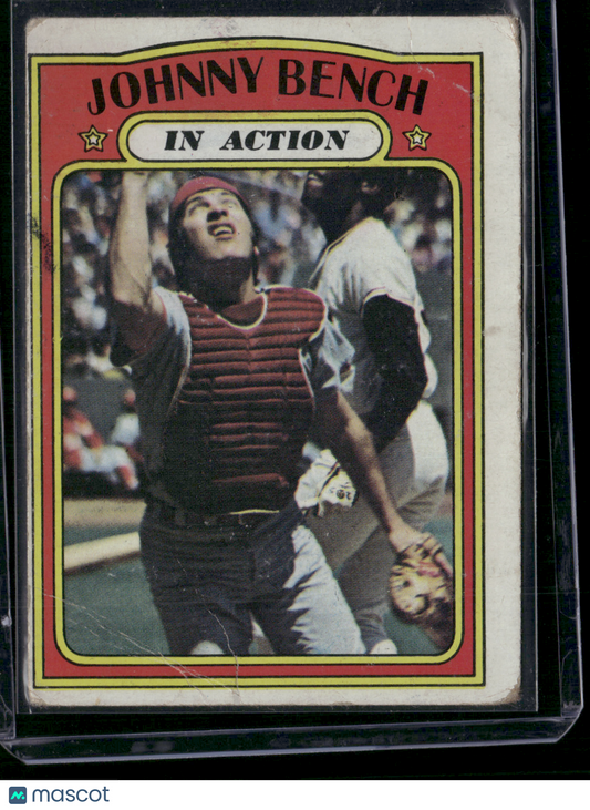 1972 Topps JOHNNY BENCH #434 In Action