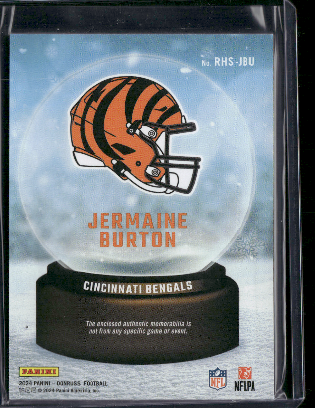 2024 Panini Donruss JERMAINE BURTON #RHS-JBU ROOKIE SWEATERS RELIC Rookie RC