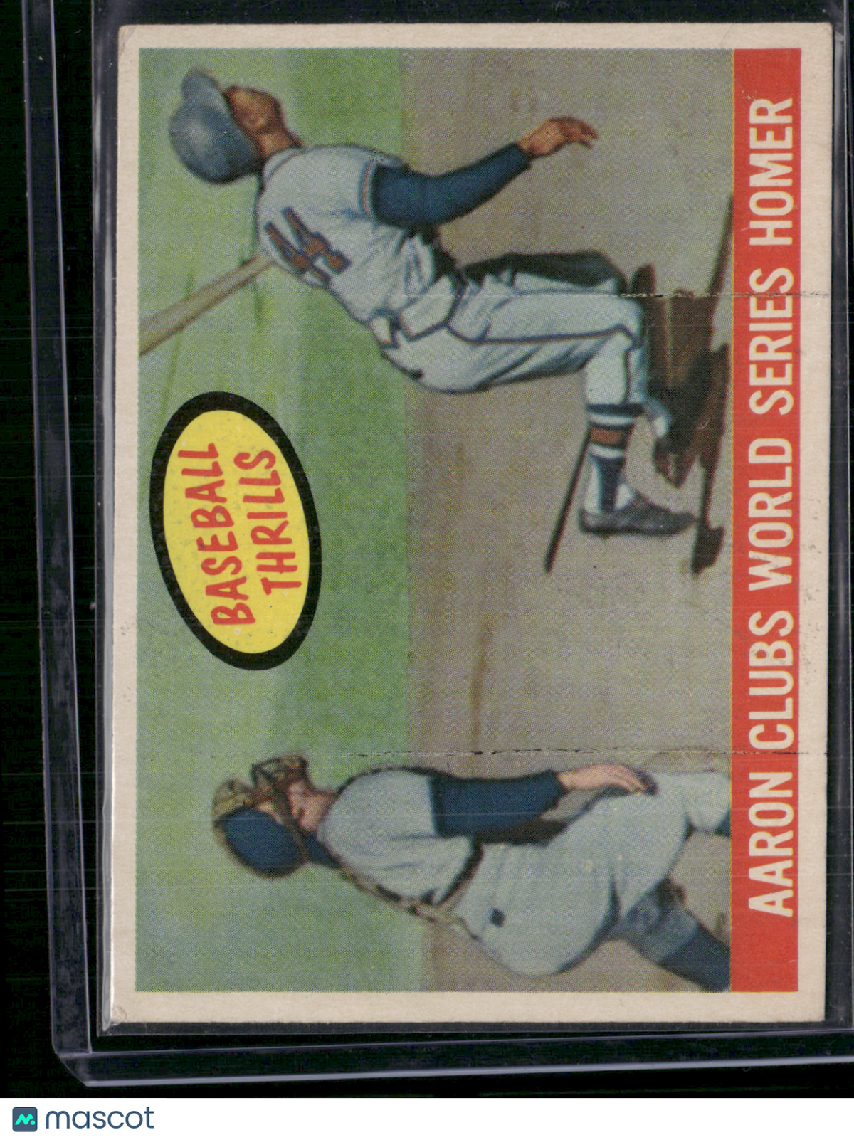 1959 Topps HANK AARON #467 Baseball Thrills Corner Crease (VG)