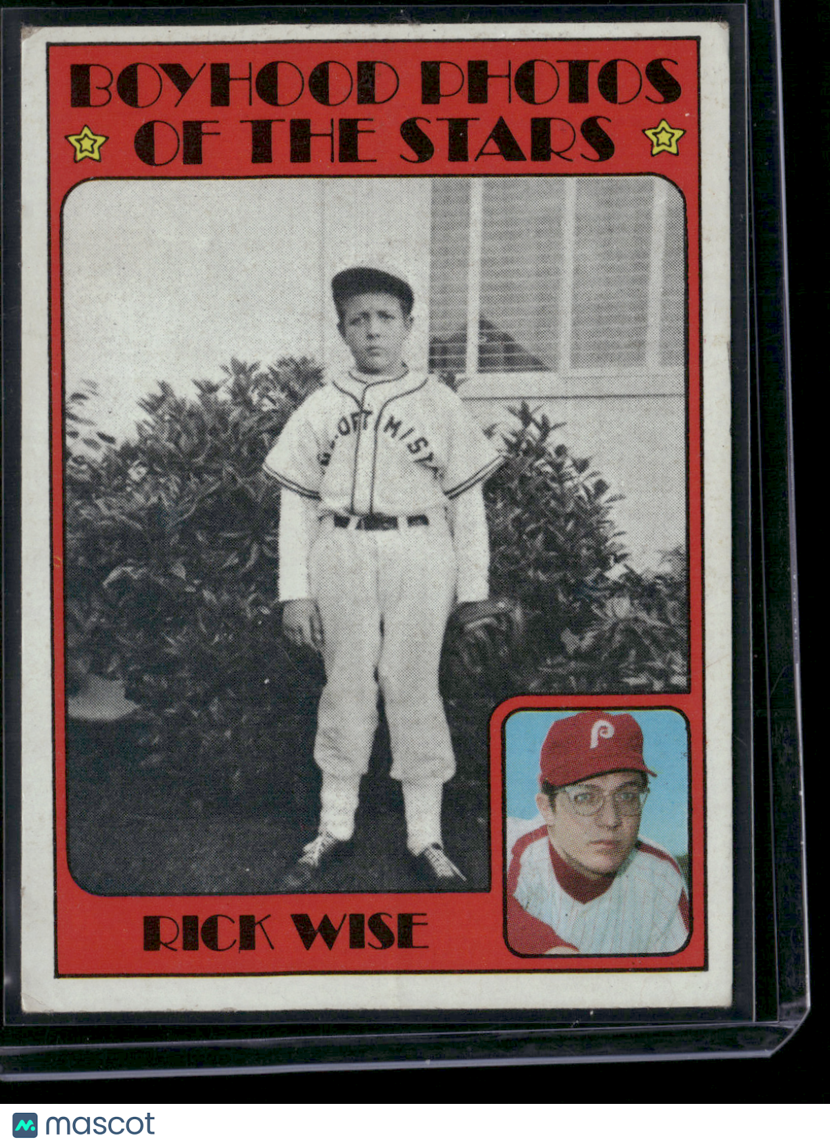 1972 Topps RICK WISE #345 Boyhood Photos Of The Stars (Good - Crease)